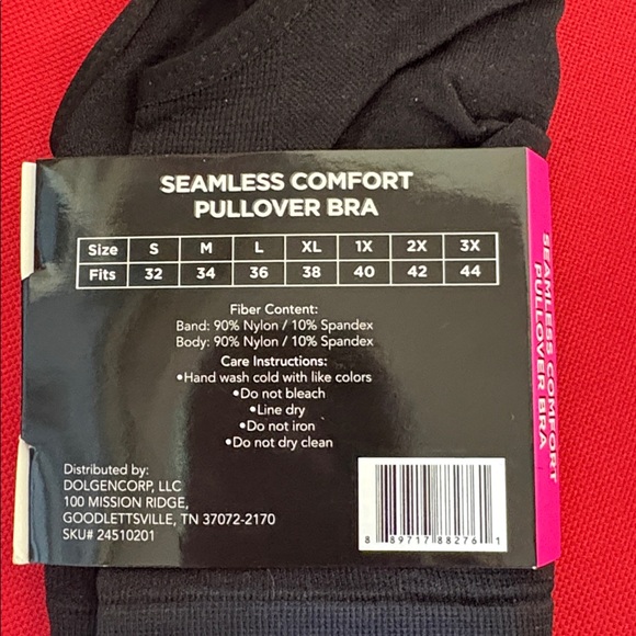 Zone Pro Black Seamless Comfort Pullover Bra lot of 2  Tag free Large - Picture 3 of 4